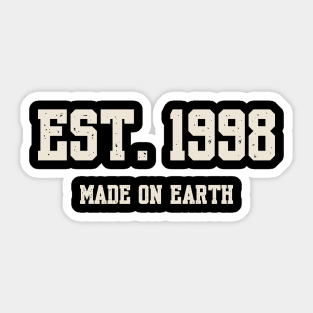 1998 Birthday Vintage Varsity Sticker